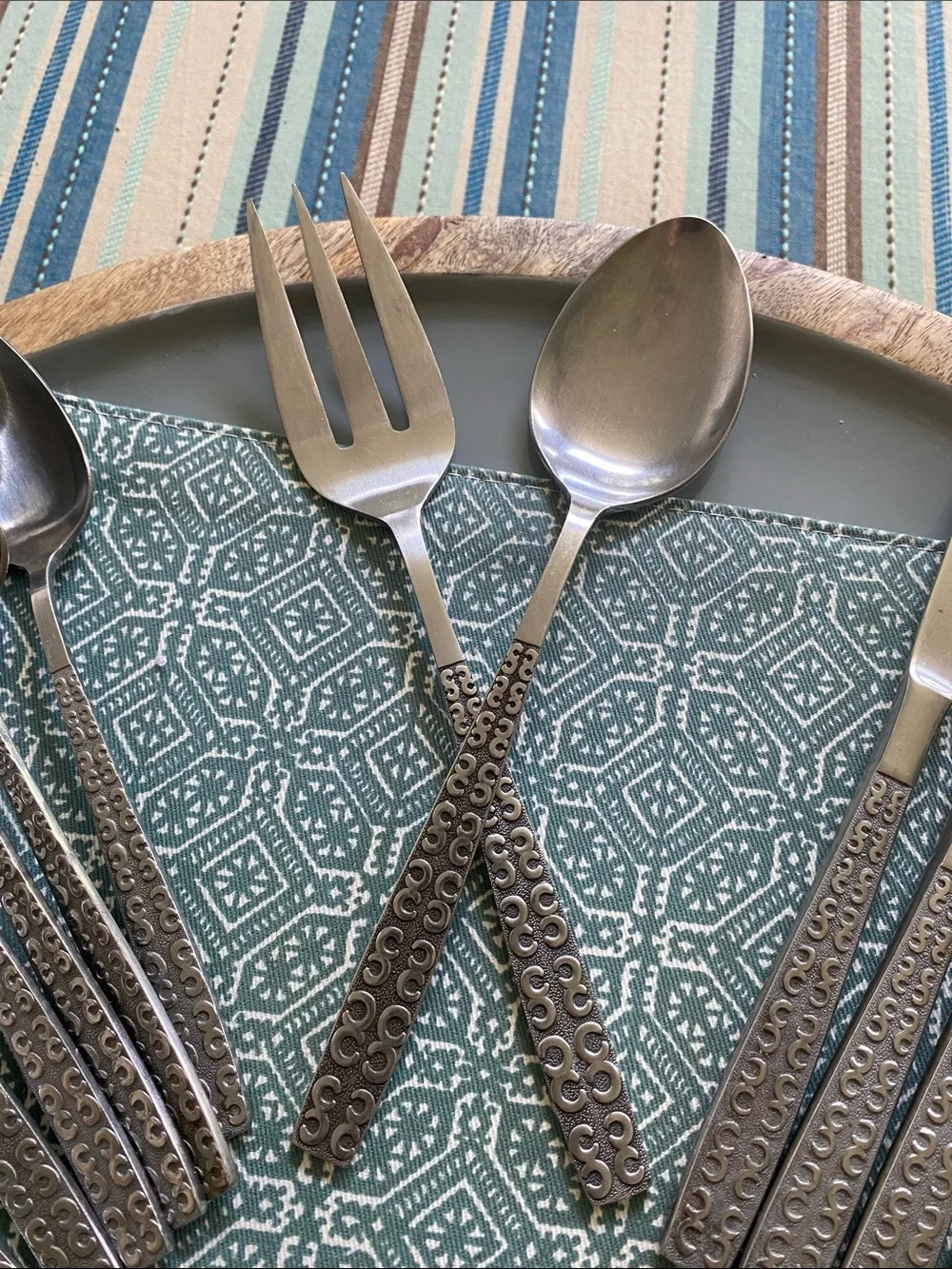Vintage Setting For 6=Mid Century SCC Japan Stainless Steel Flatware